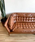Vintage Mid Century Sofa in Vegan Leather