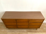 Nine Drawer Mid-Century Dresser