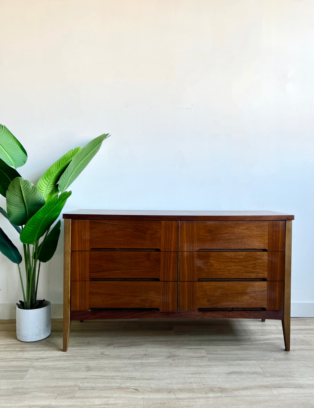 Vintage Mid Century Six Drawer Dresser