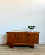 Vintage Mid Century Solid Walnut Credenza