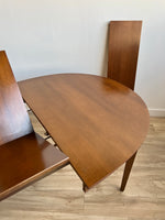 Vintage Mid Century Dining Table with Two Leaves