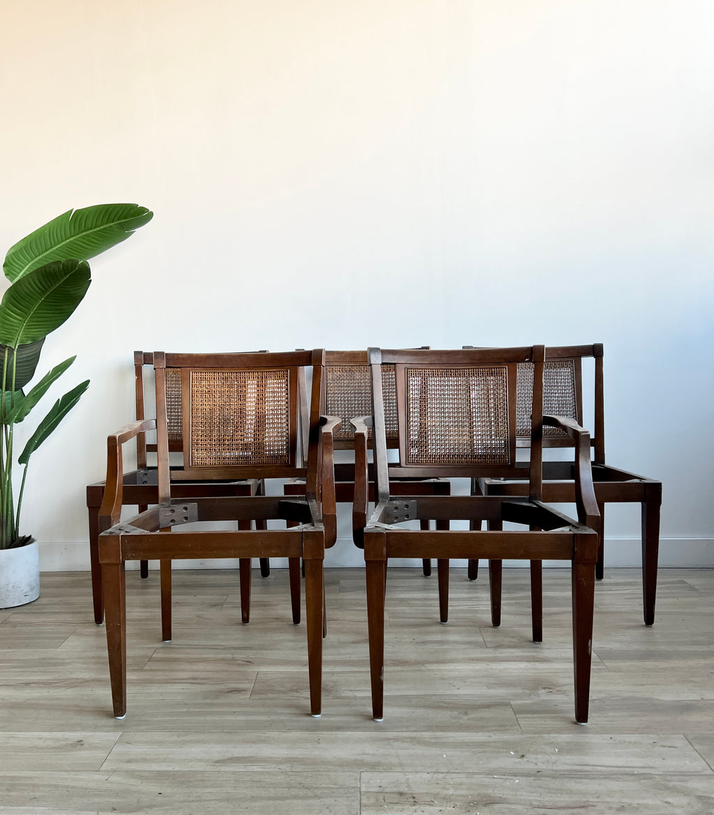 Set of Five Mid Century Dining Chairs with Upholstery Service