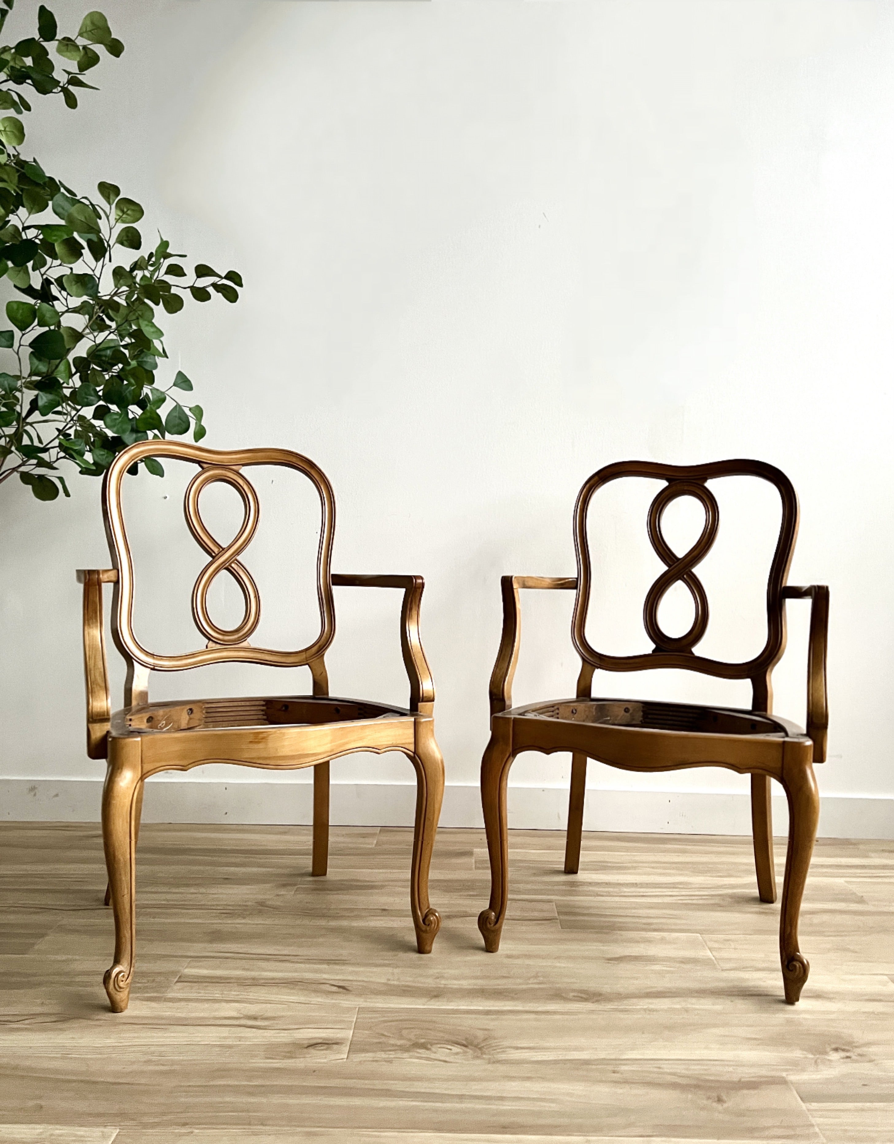 Pair of Vintage Arm Chairs in Your Fabric