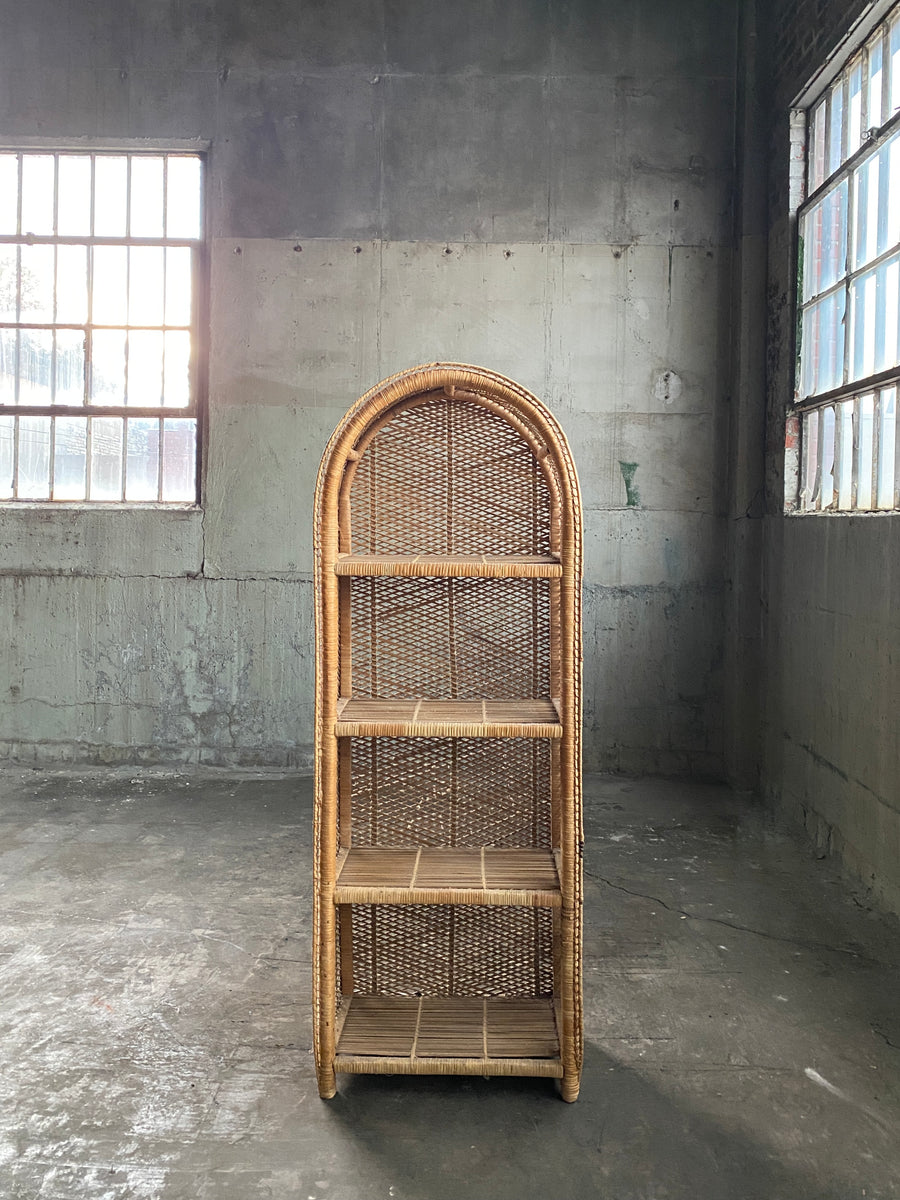 Vintage Rattan Shelf Home and Closet Vintage