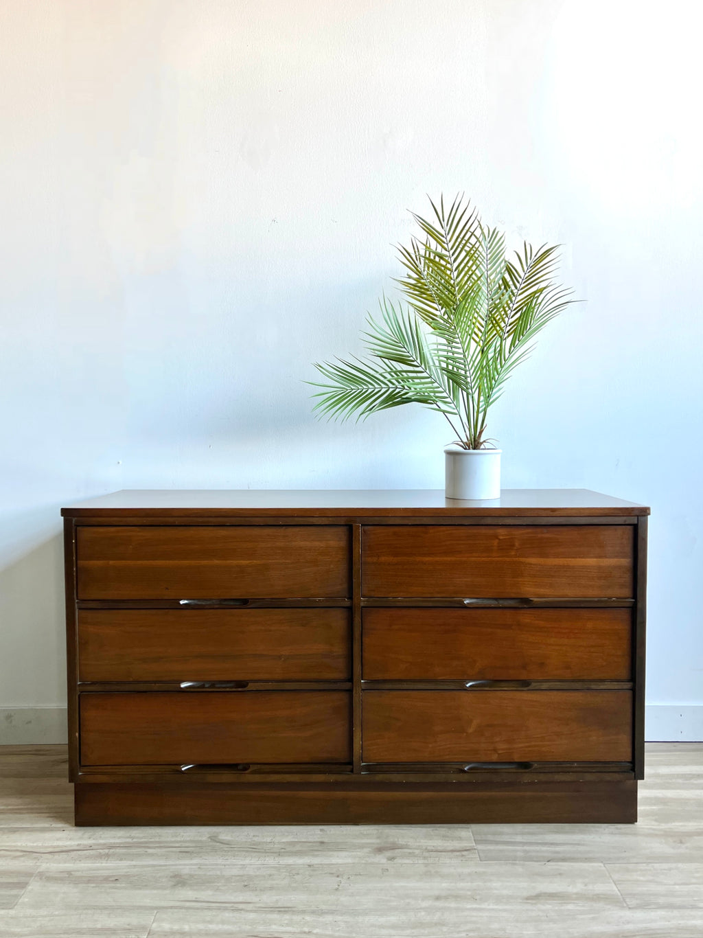 Vintage Mid Century Six Drawer Dresser
