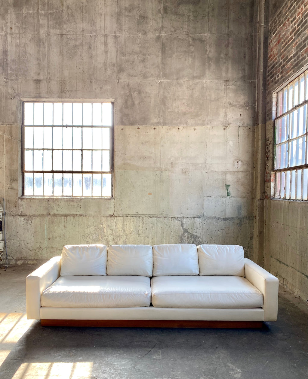 Vintage Mid-Century Leatherette Sofa