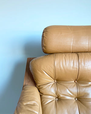 Vintage Rosewood Lounge Chair in Leather