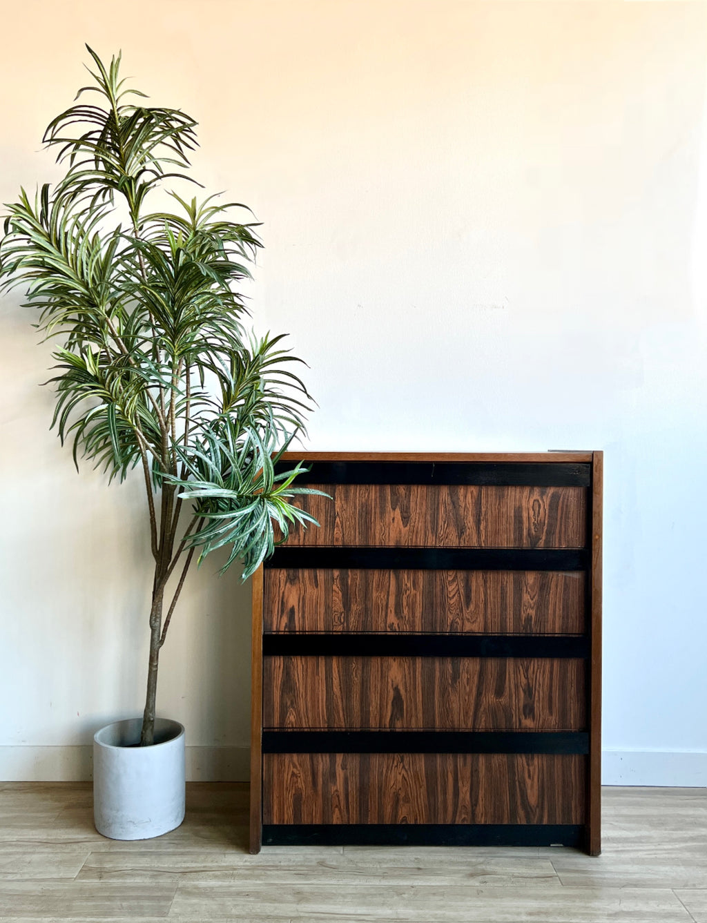 Vintage Mid Century Four Drawer Dresser