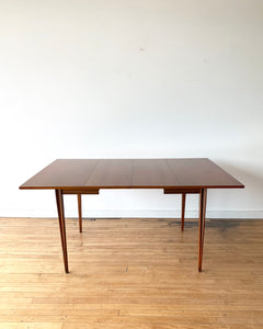 Mid-Century Walnut Dining Table with Wood Top