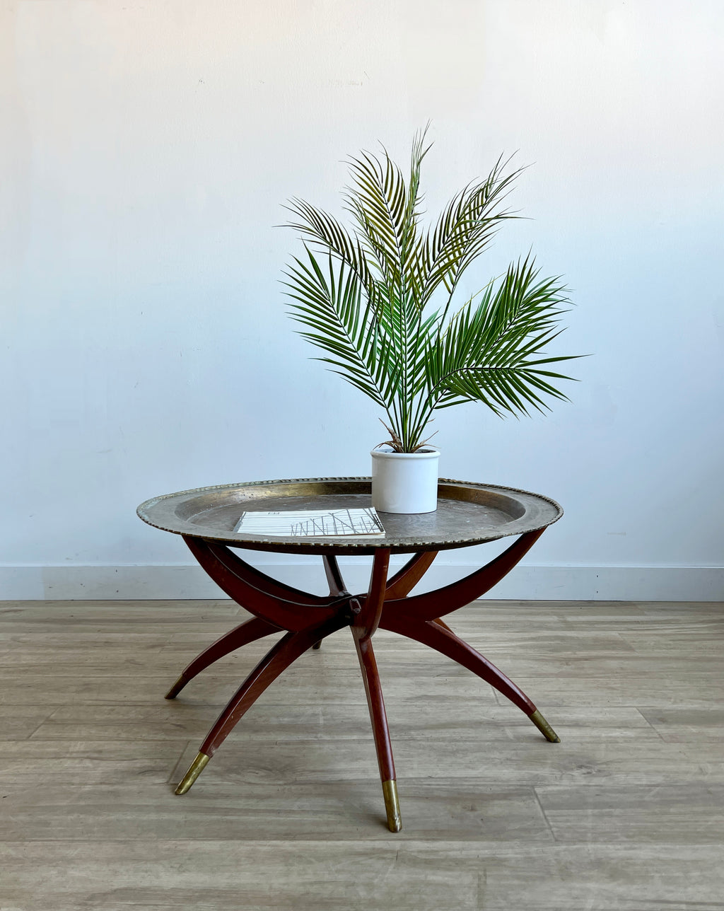 Vintage Brass Campaign Style Coffee Table