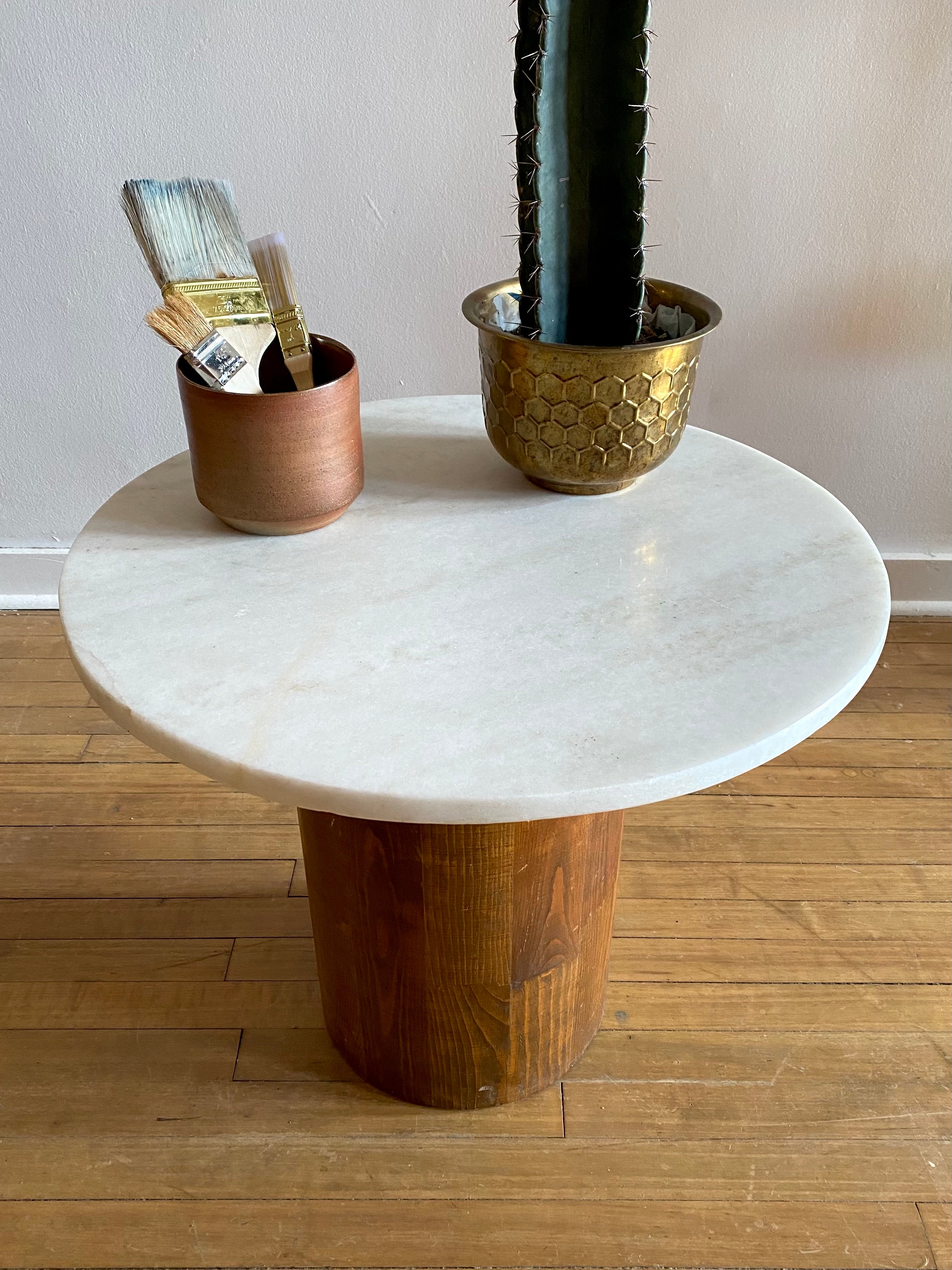 Vintage Marble Top Side Table