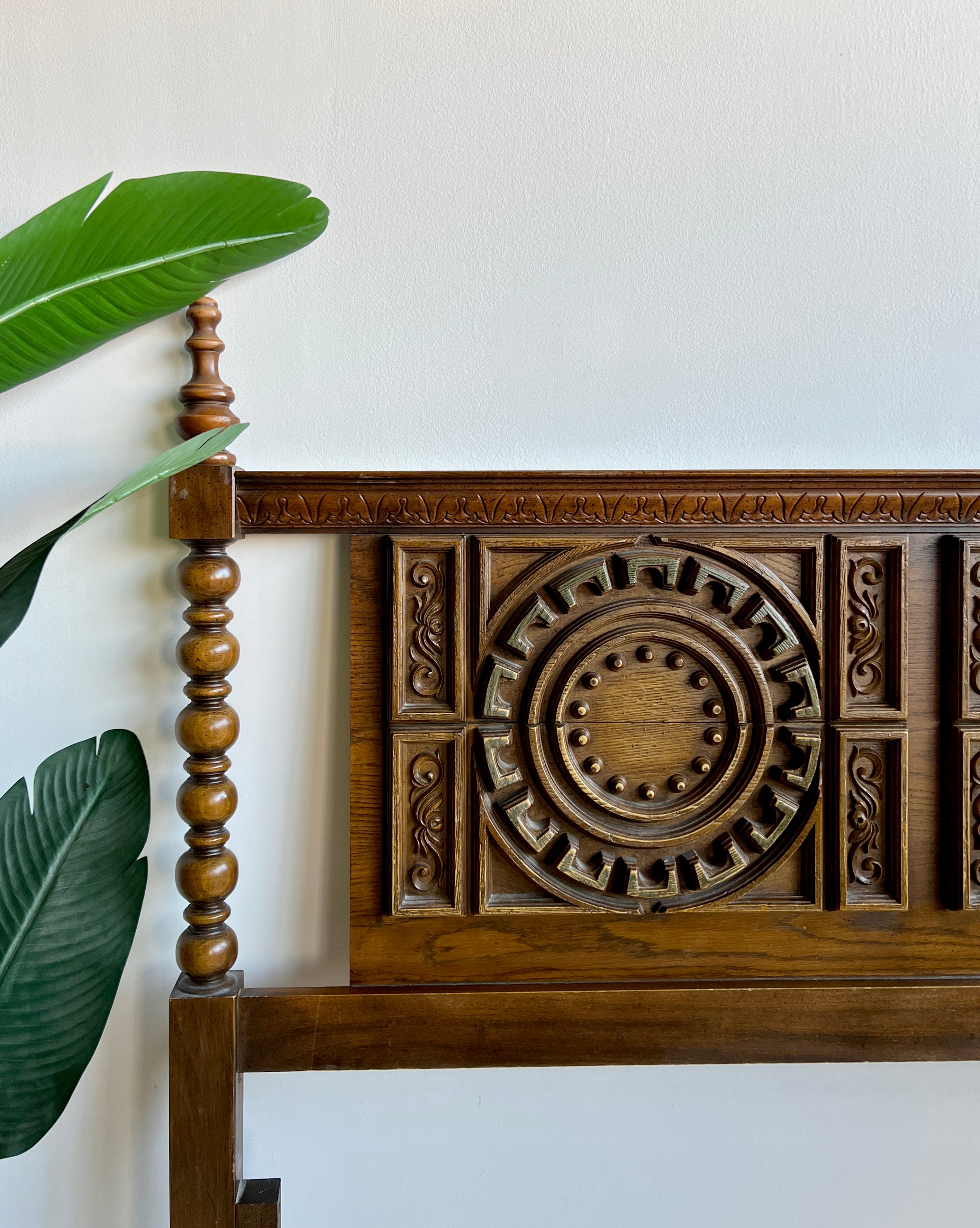 Vintage 1970s Queen Headboard