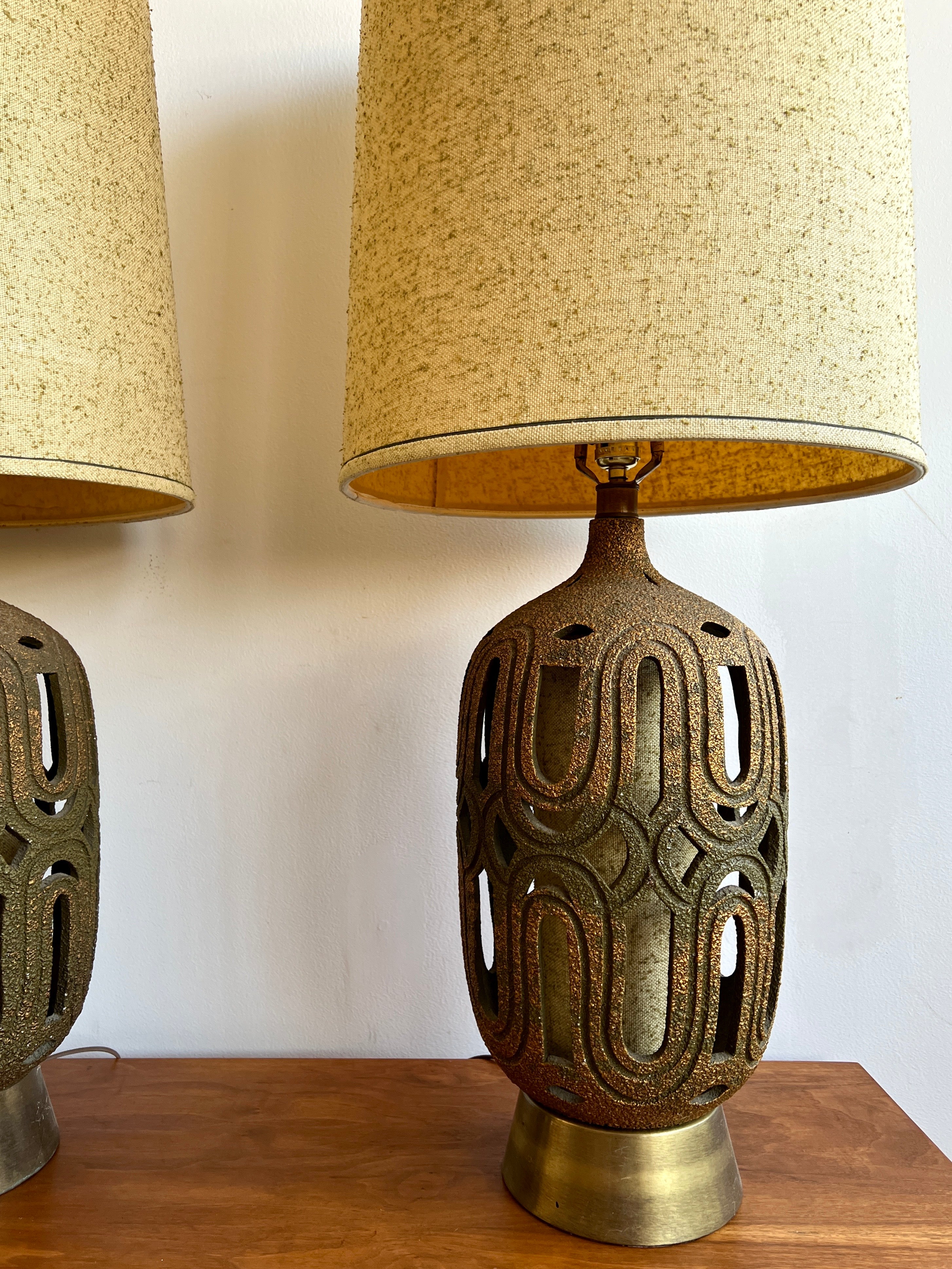 Pair of a Vintage Mid Century Ceramic Lamps