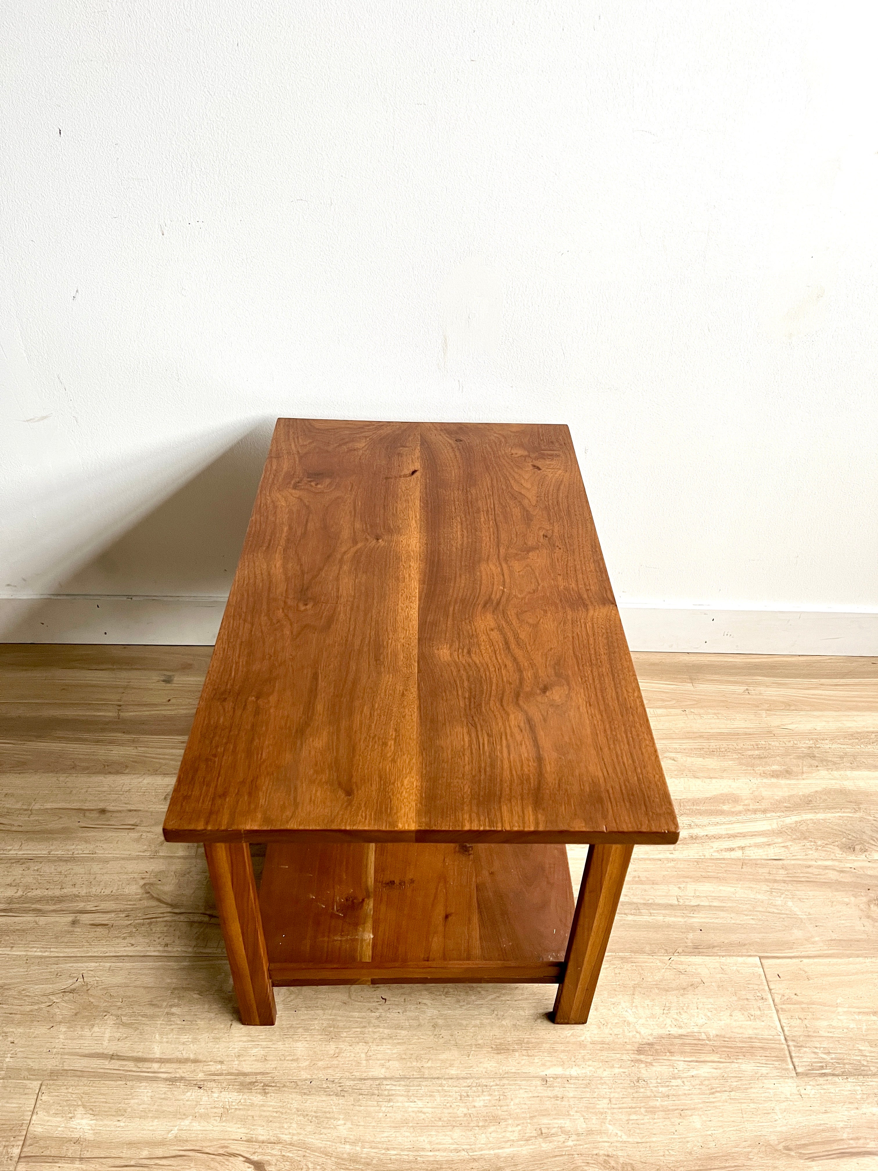 Vintage Solid Walnut End Table / Night Stand