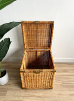 Vintage Wicker Coffee Table / End Table / Nightstand
