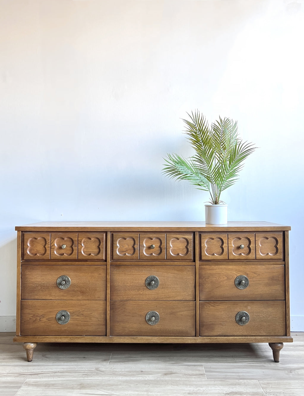 Vintage Mid Century Nine Drawer Dresser