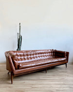 Vintage Mid Century Sofa in Vegan Leather