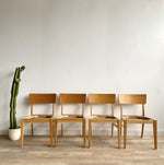 Set of Four Vintage Mid Century Dining Chairs in Your Fabric