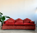 Vintage Moroccan Style Red Velvet Sofa