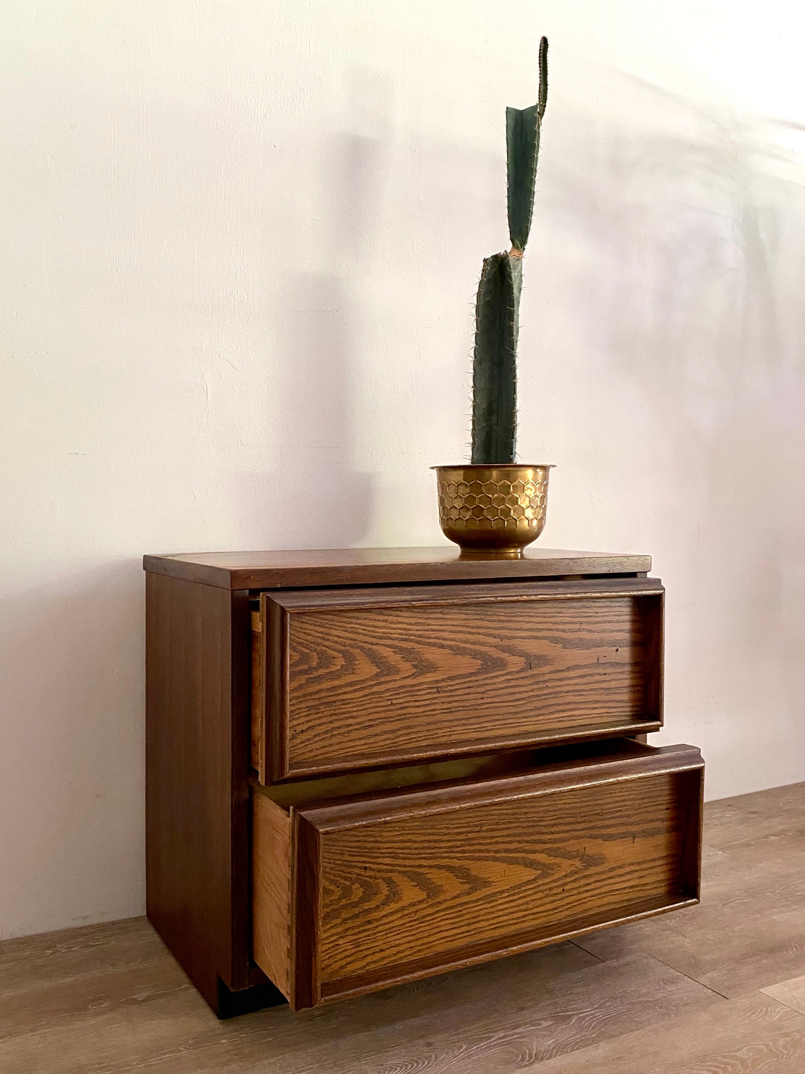 Mid-Century Nightstand with Two Drawers