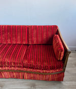 Vintage Red Velvet Sofa