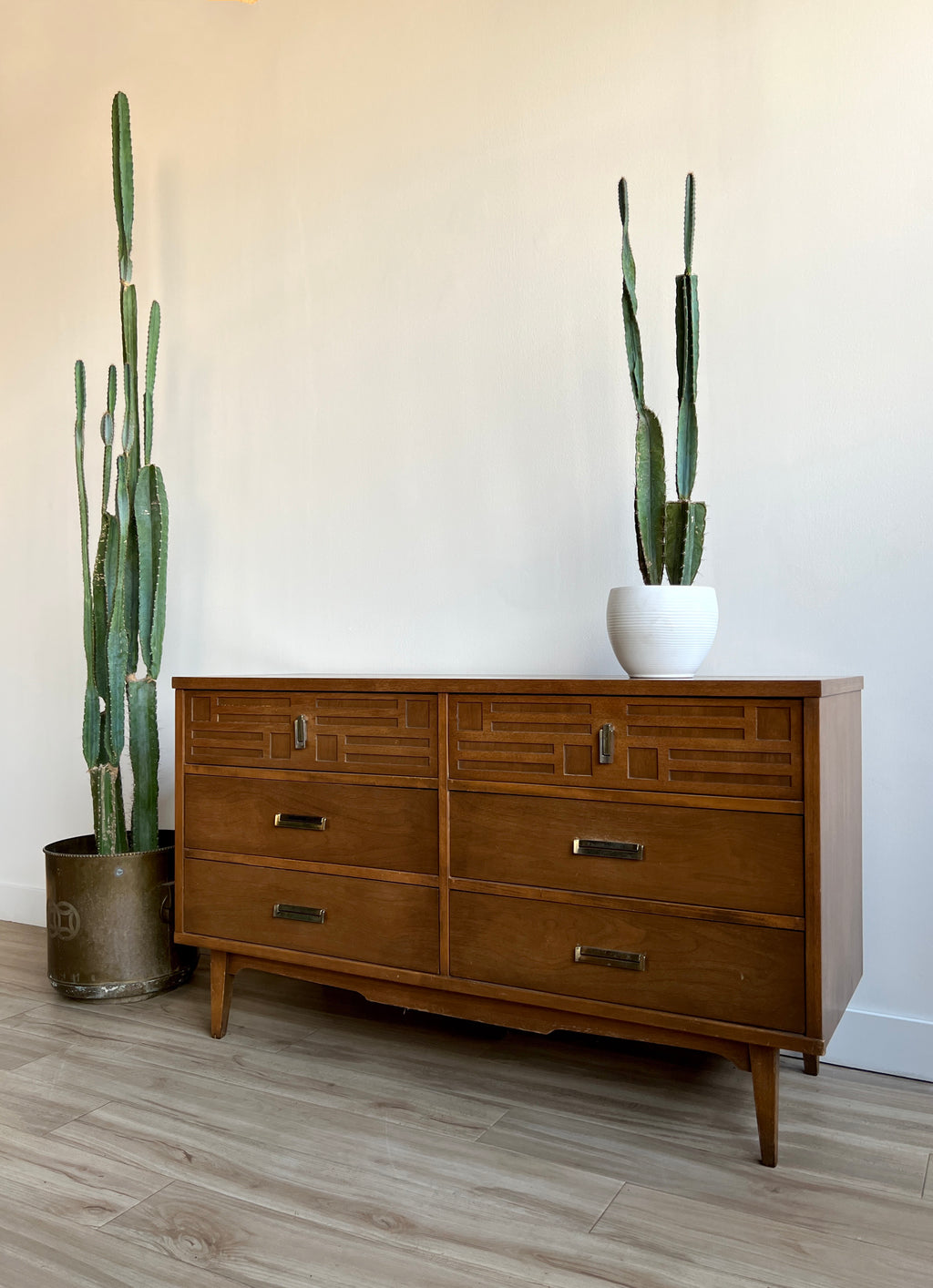 Vintage Mid Century Six Drawer Dresser