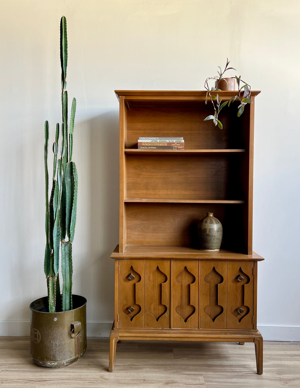 Vintage Mid Century Moroccan Style Shelving Unit