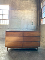 Vintage Mid Century Six Drawer Dresser