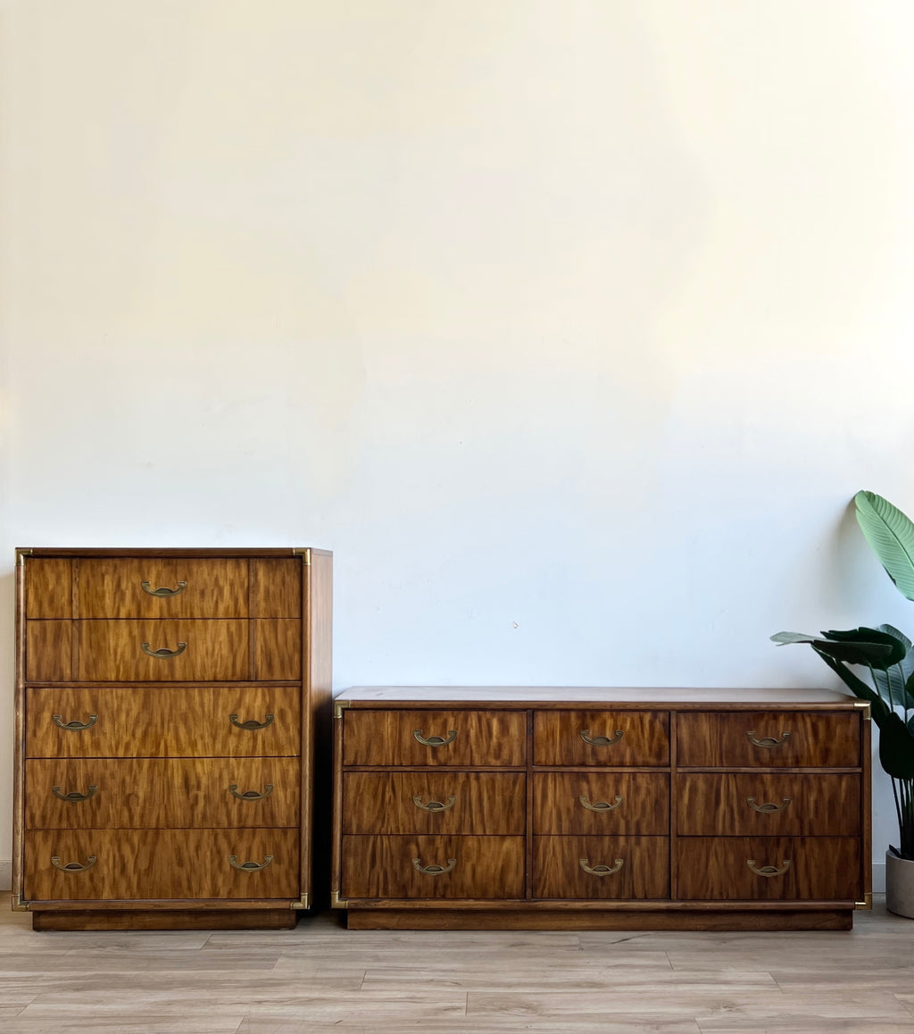 Pair of Vintage Campaign Style Dressers