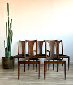 Set of Five Vintage Mid Century Dining Chairs with Upholstery Service