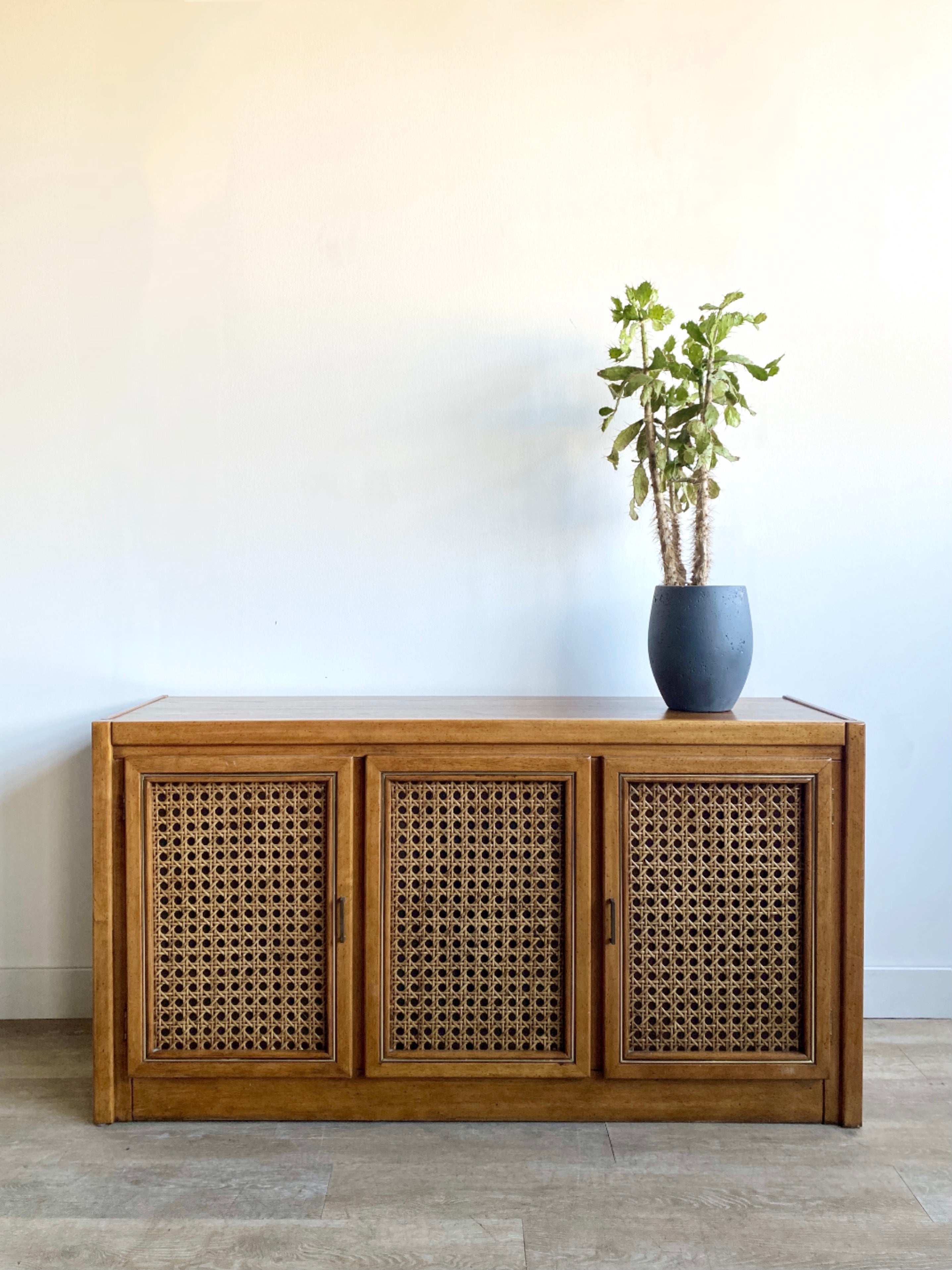 Vintage Credenza with Cane Doors – Home and Closet Vintage
