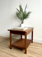 Vintage Mid Century Solid Walnut End table / Nightstand