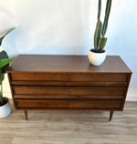 Vintage Mid Century Six Drawer Dresser