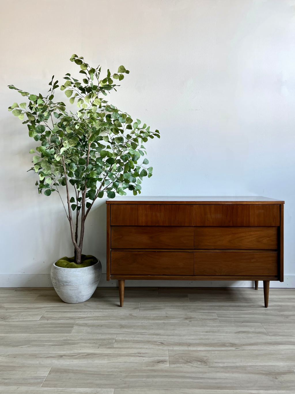 Vintage Mid Century Six Drawer Dresser