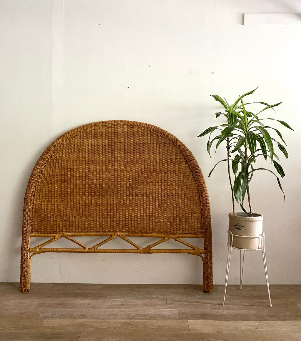 Vintage Wicker Full/Queen Headboard