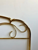 Vintage Art Nouveau Queen Brass Headboard