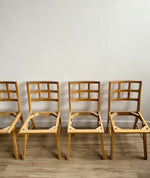 Set of Four Vintage Mid Century Dining Chairs with Upholstery Service