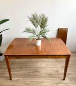 Vintage Mid Century Walnut Dining Table w/ Two Leaves