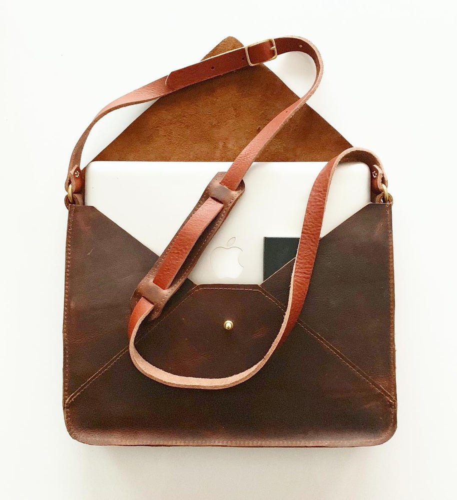 The Envelope Laptop Bag in Leather