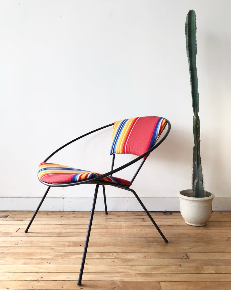 Mid-Century Lounge Chair in Vintage Sarape