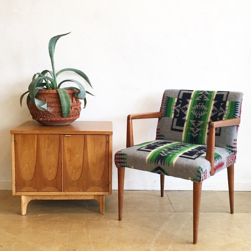 Mid-Century Arm Chair in Pendleton Wool Remant