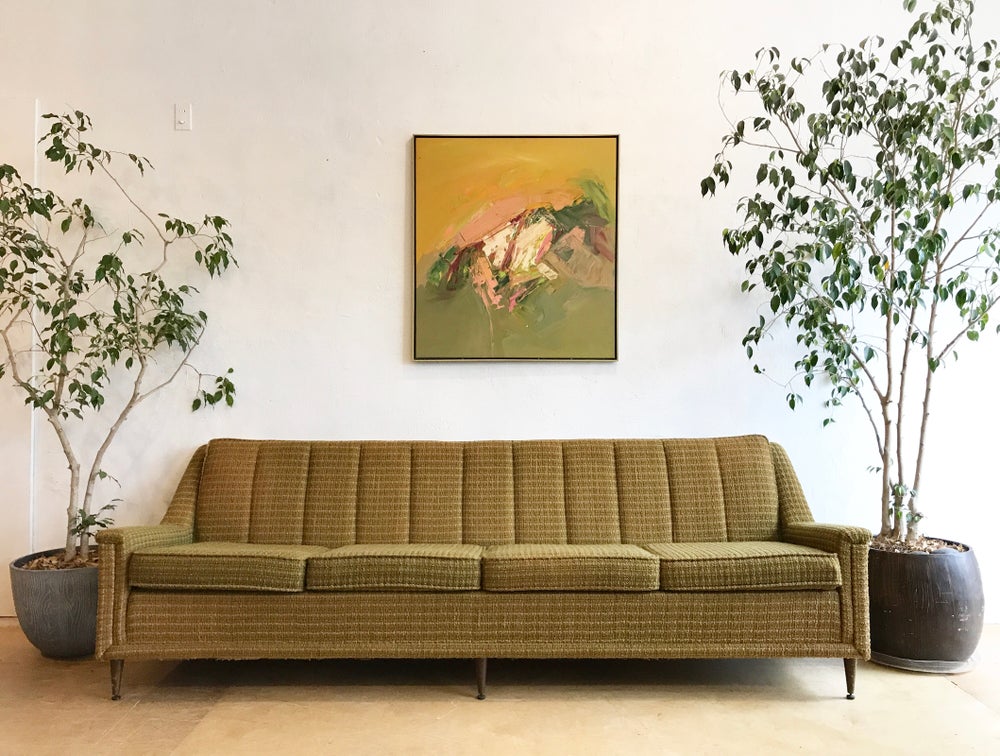 Long Mid-Century Sofa