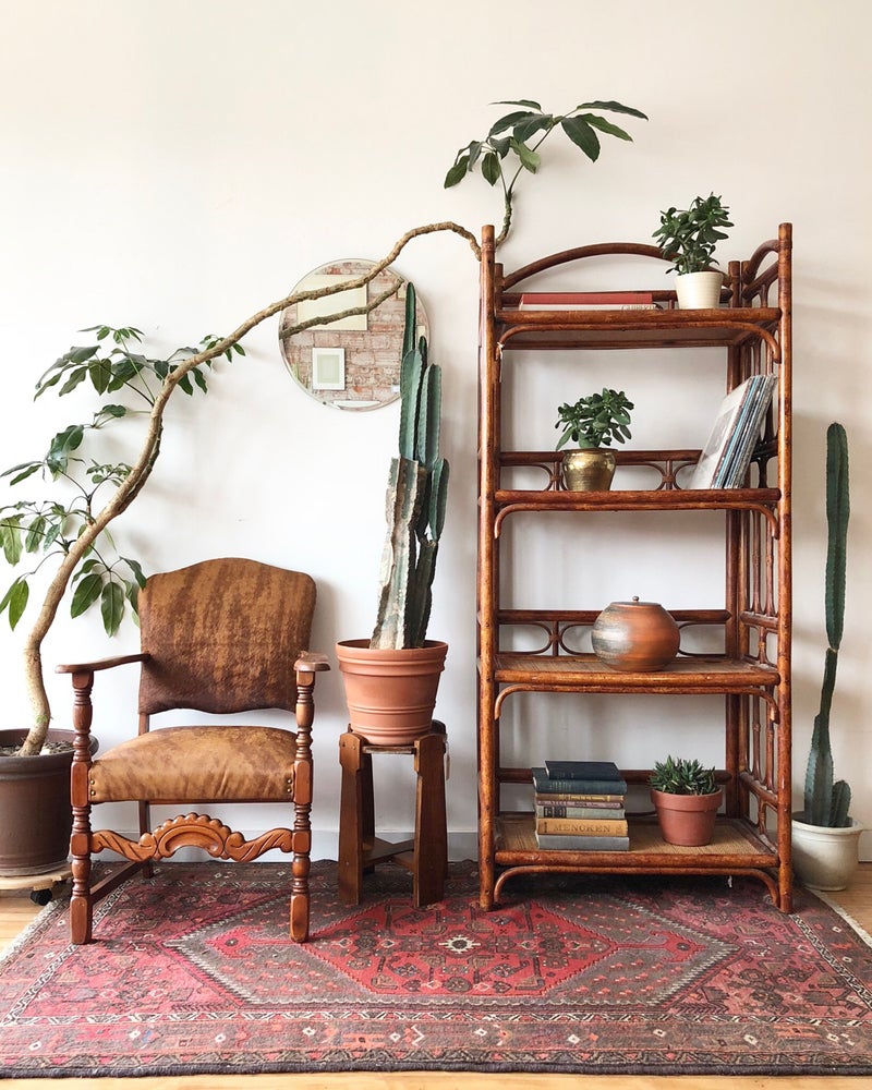 Vintage Rattan Etagere