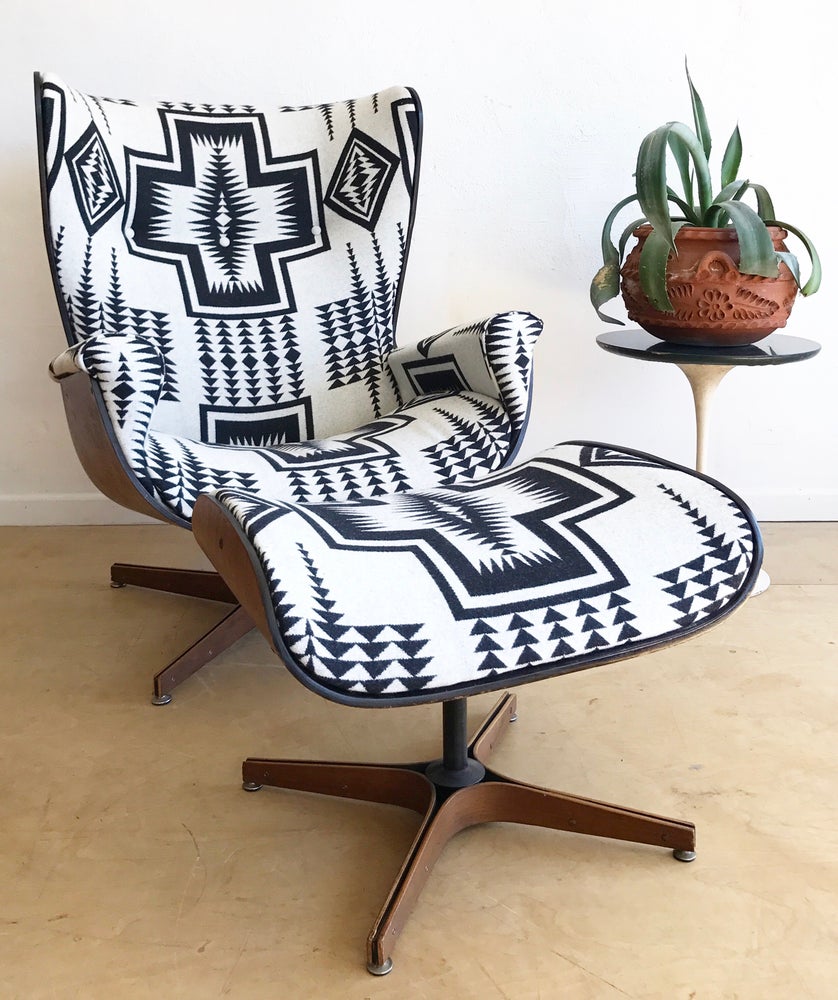 Mr. Chair by George Mulhauser for Plycraft in Pendleton wool